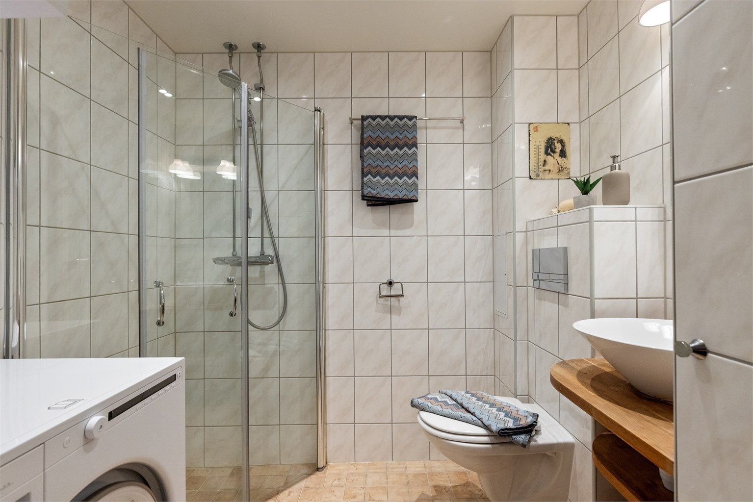 Baderommet er renovert i regi av borettslaget i 2011.