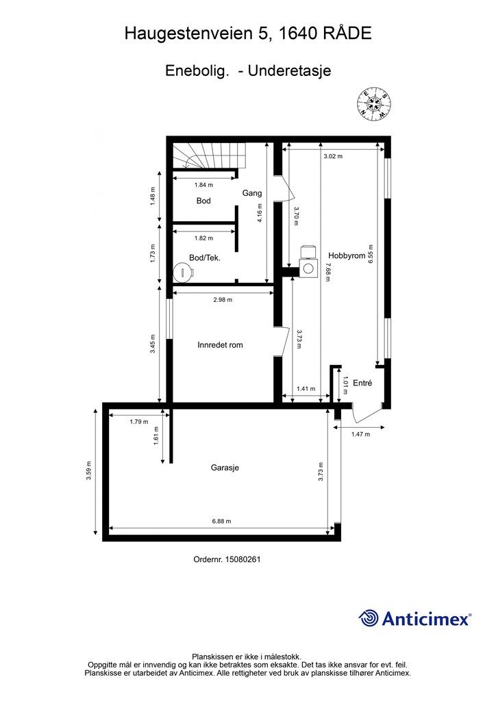 Planskisse, underetasje