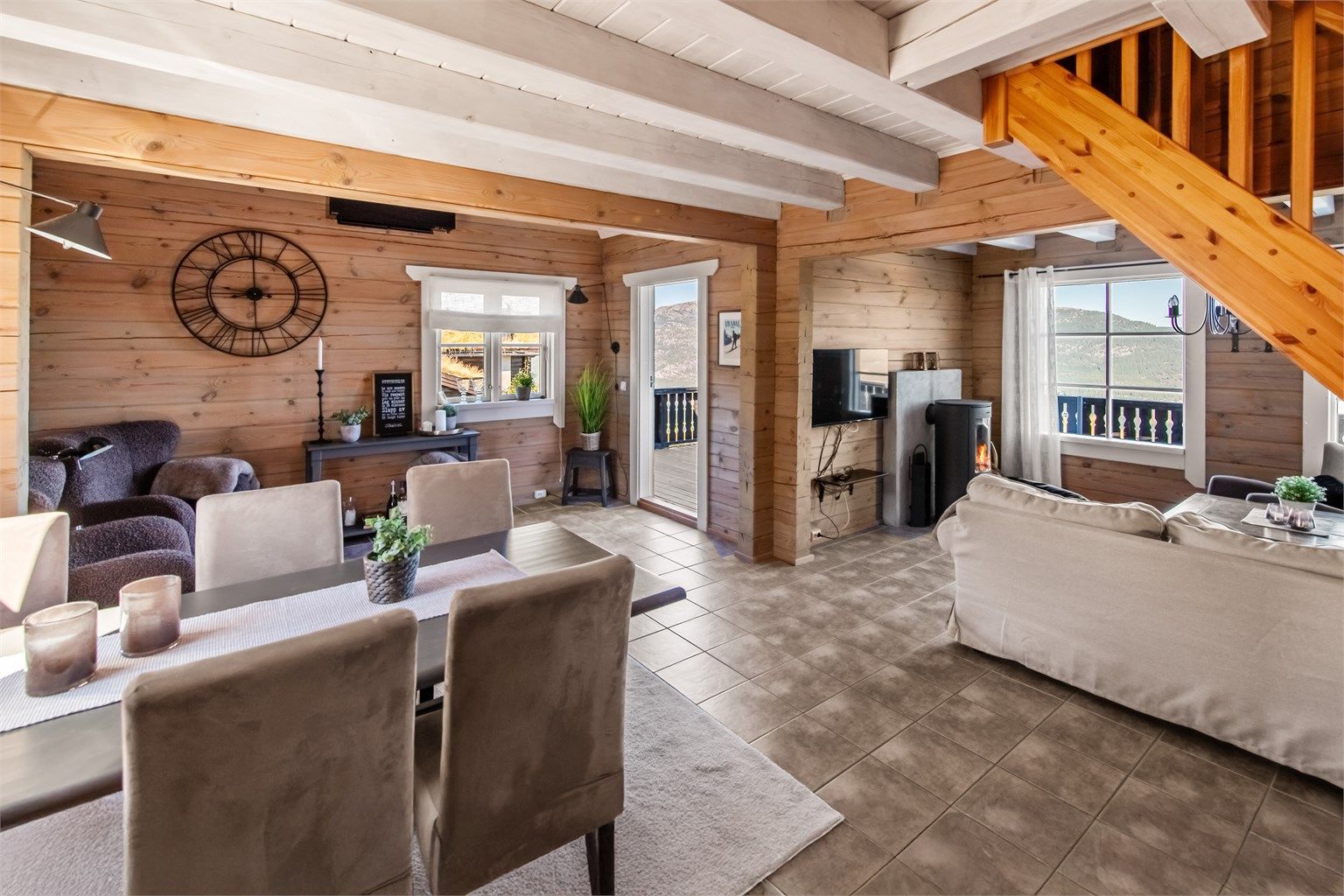 Smakfullt innredet i delikate fargevalg
