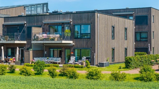 Leiligheten ligger i vakre Signaturhagen.