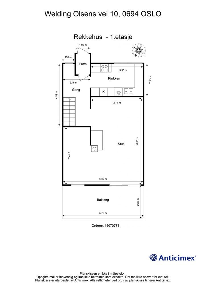Plantegning, 1. etasje.