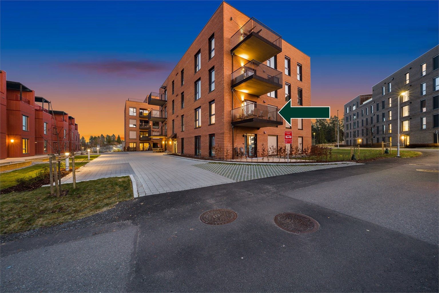 Leiligheten ligger i 2. etasje