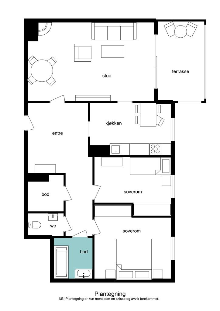 Plantegning 3. etasje