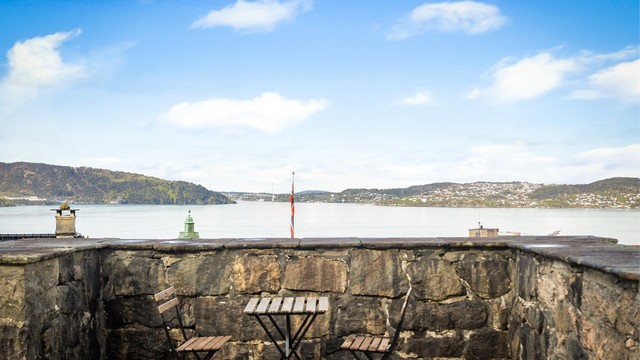 - Fantastisk panorama utsikt over byfjorden -