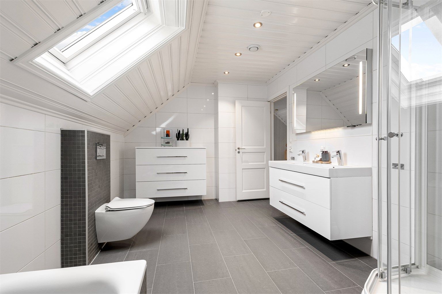 Bad på loft