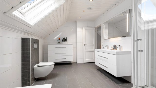 Bad på loft