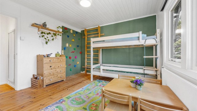 Soverommet passer ypperlig som barnerom.