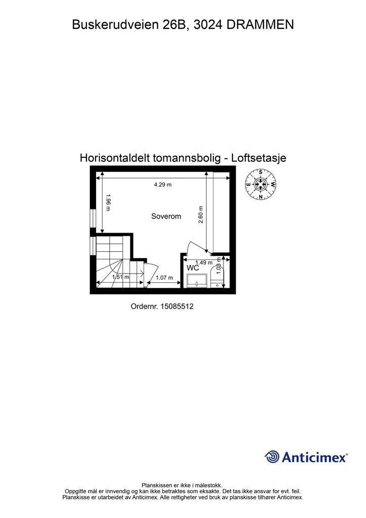 Plantegning - Loftsetasje