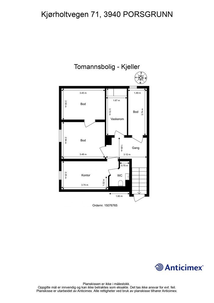 Plantegning underetasje