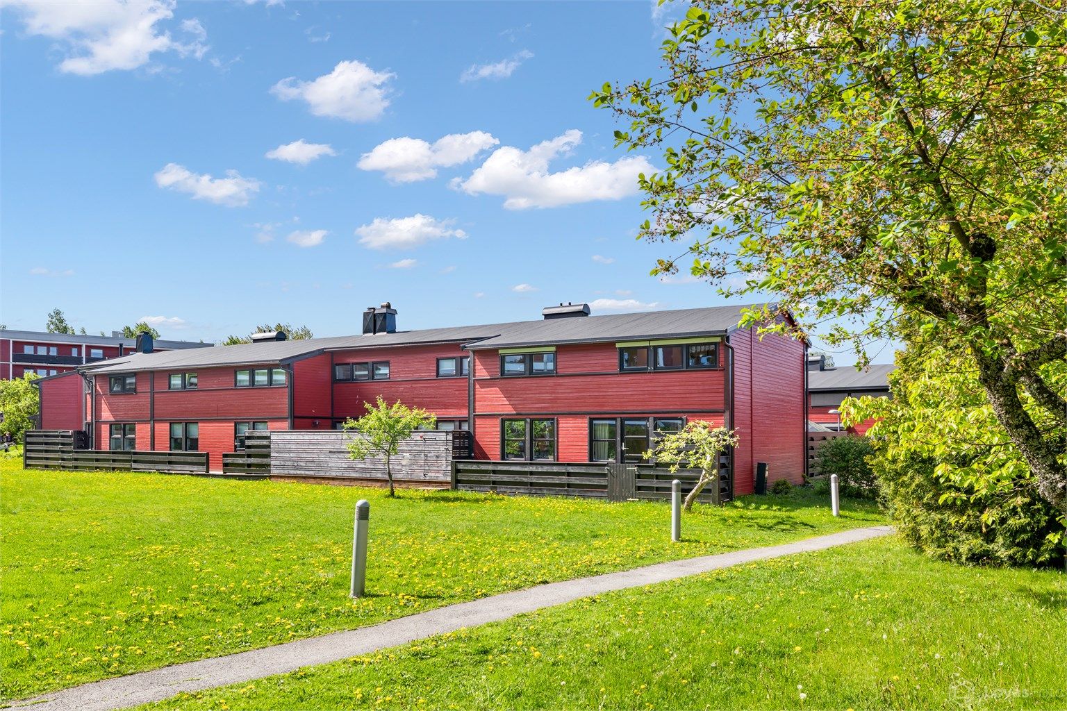 Stort grøntareal rett utenfor