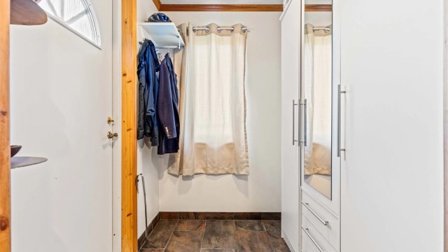 Inngangsparti til en av utleieenhetene.
