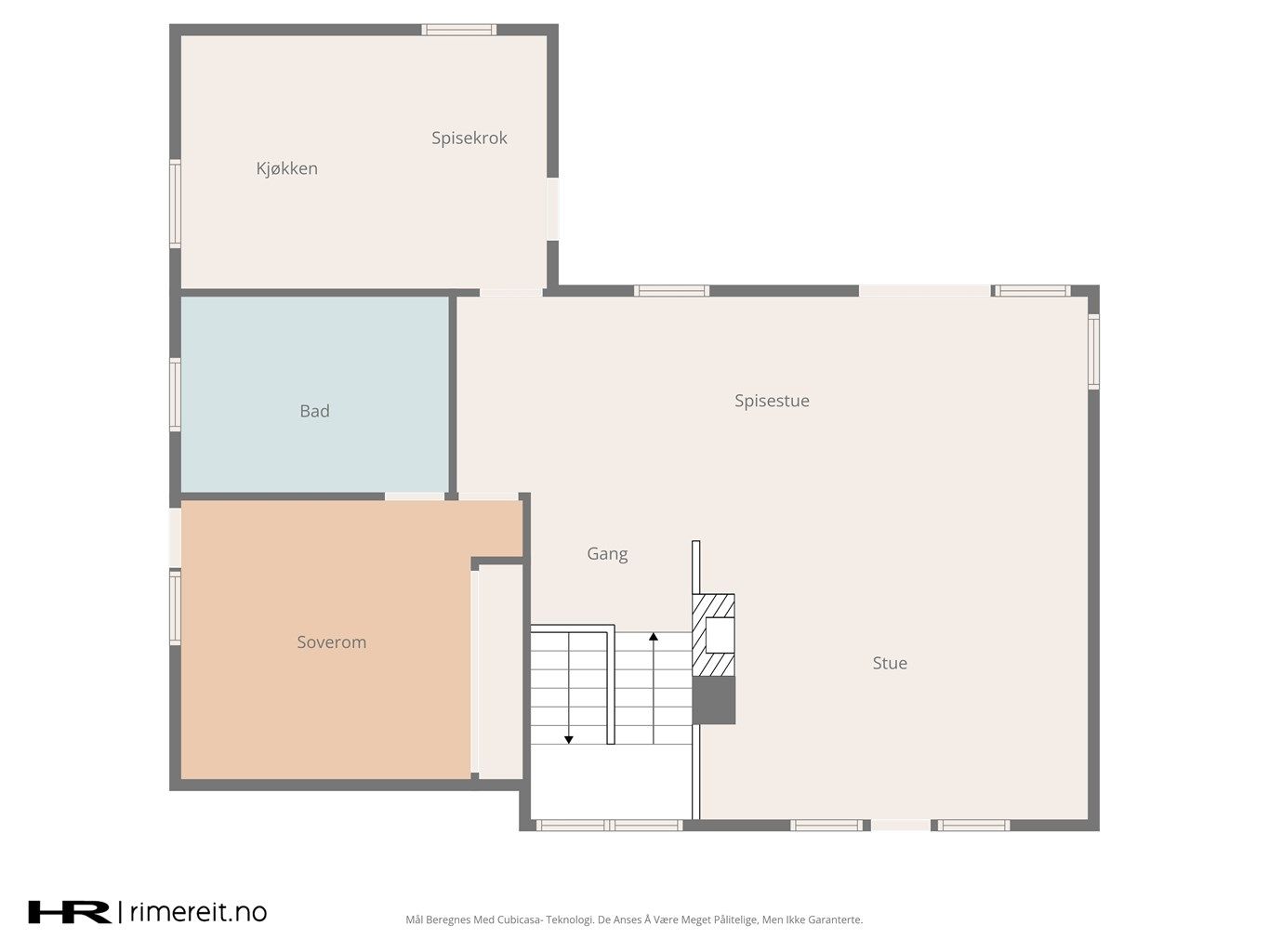 Plantegning hovedetasje