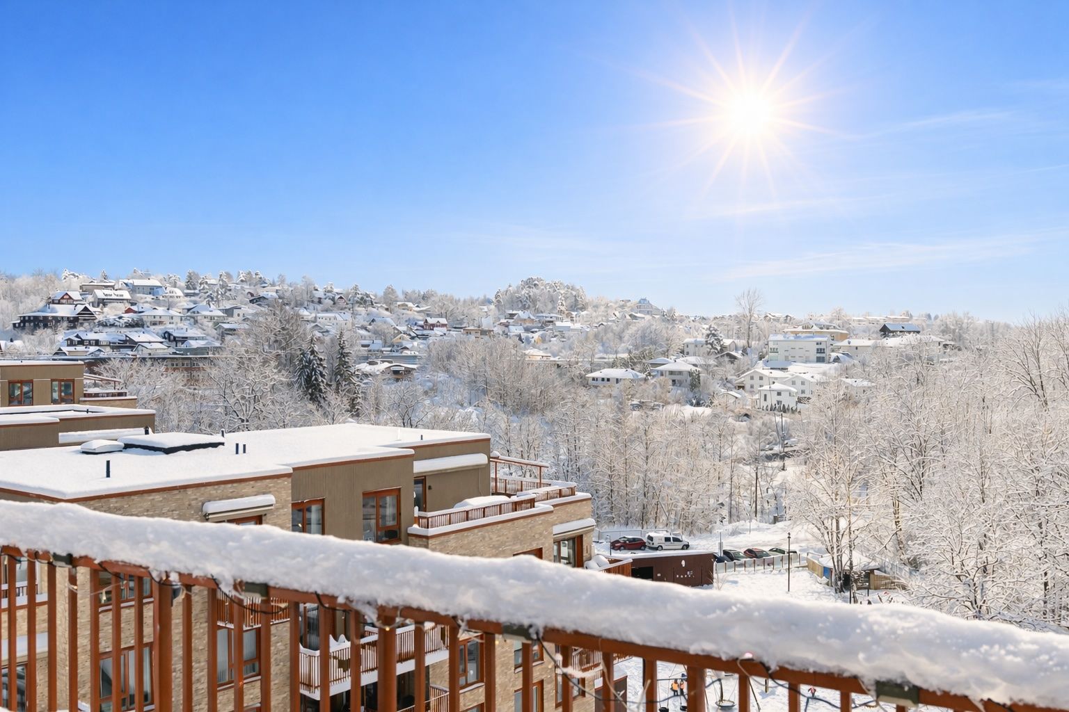 Leiligheten kan by på to nydelige uteplasser - en sydvestvendt balkong og en nordøstvendt terrasse