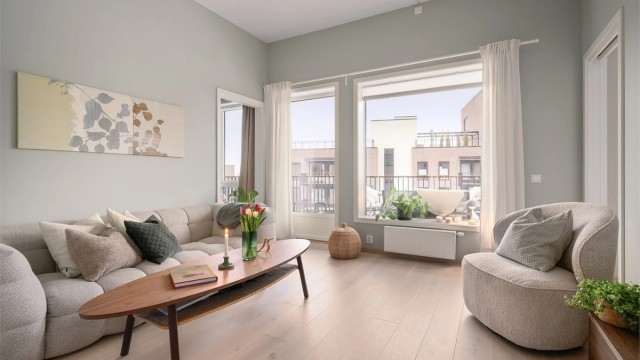 Sindre Nyhus v/Krogsveen presenterer en strøken 3-roms i Lille Løren Park.