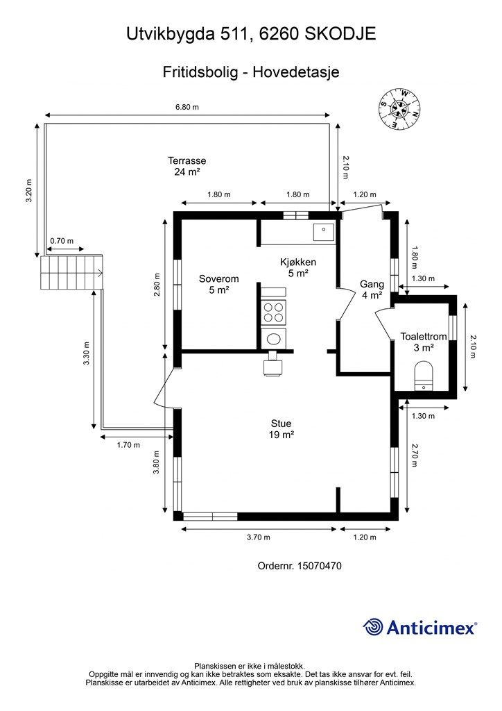 Plantegning hovedetasje