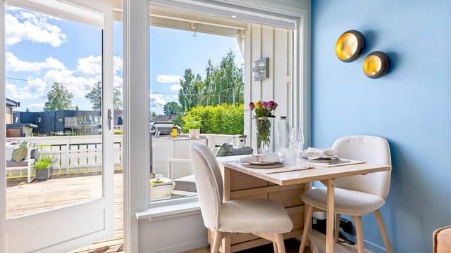 Spiseplass med hyggelig utsyn