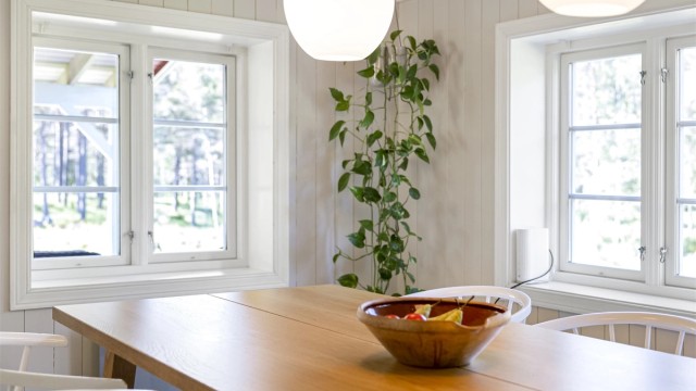 Vinduer med tolags glass fra 2016 og 2020.