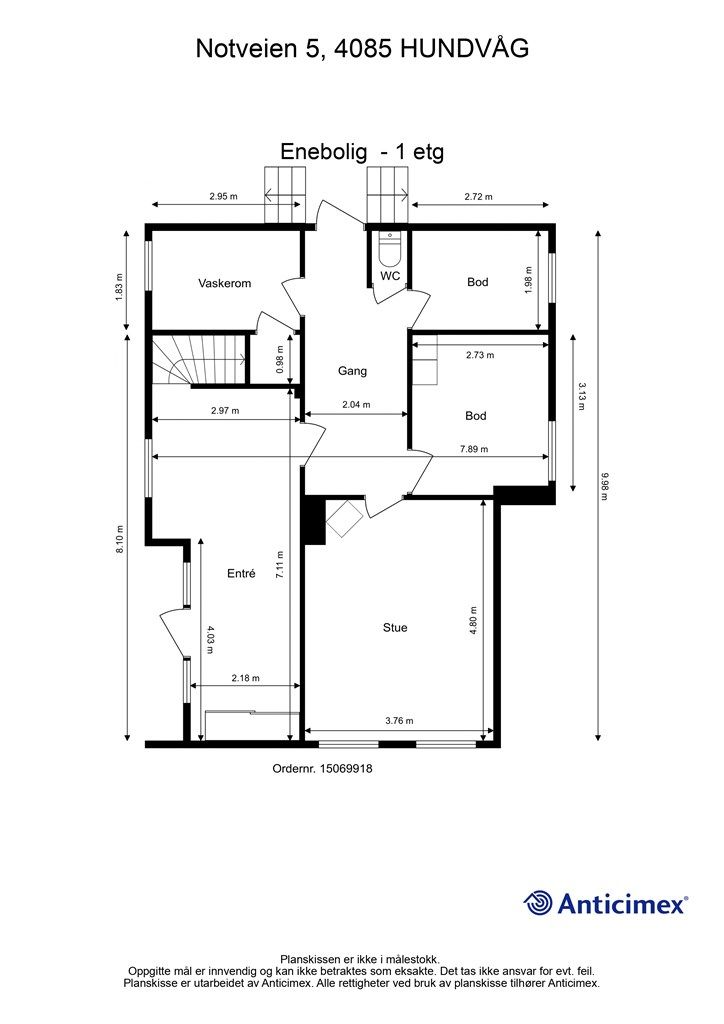 Plantegning første etasje