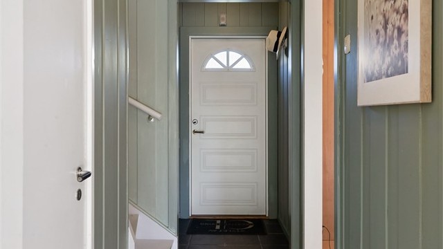 Trapperommet binder de tre etasjene sammen på en effektiv måte.