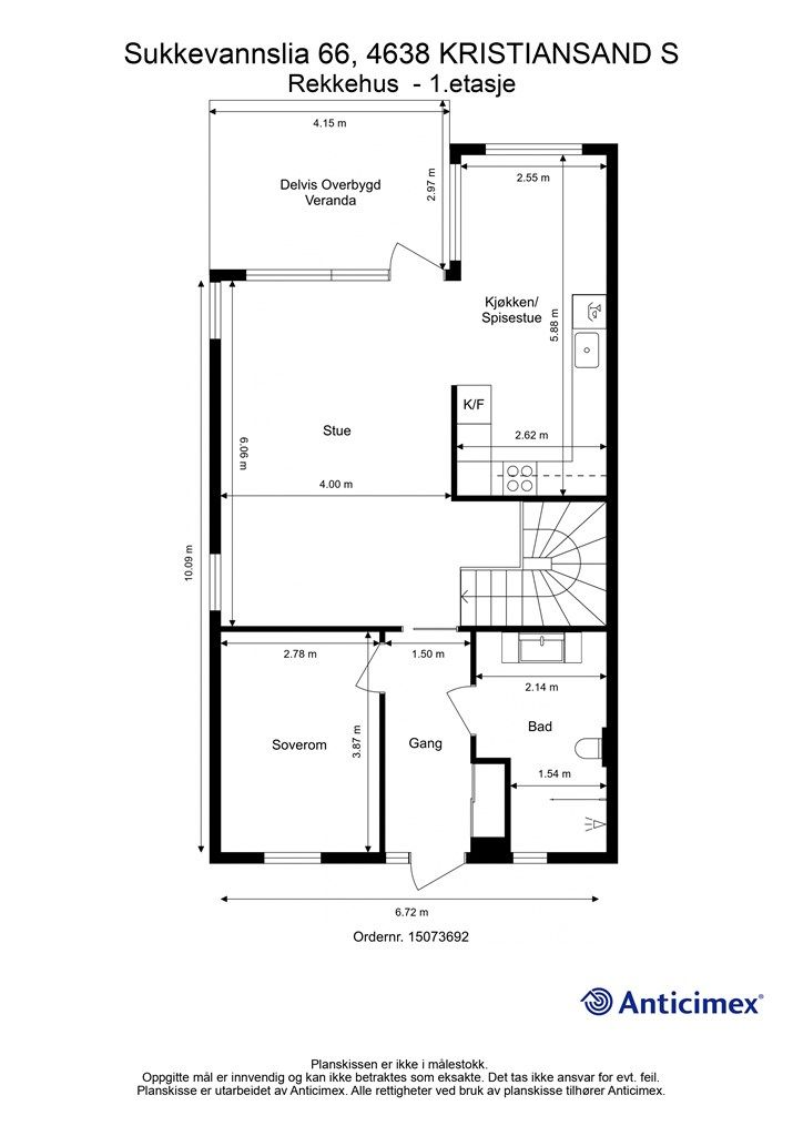 Plantegning 1.etasje - Hovedetasjen 