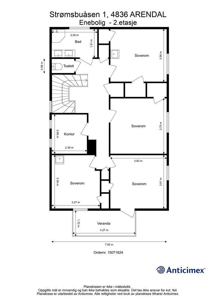 Plantegning 2. etasje.