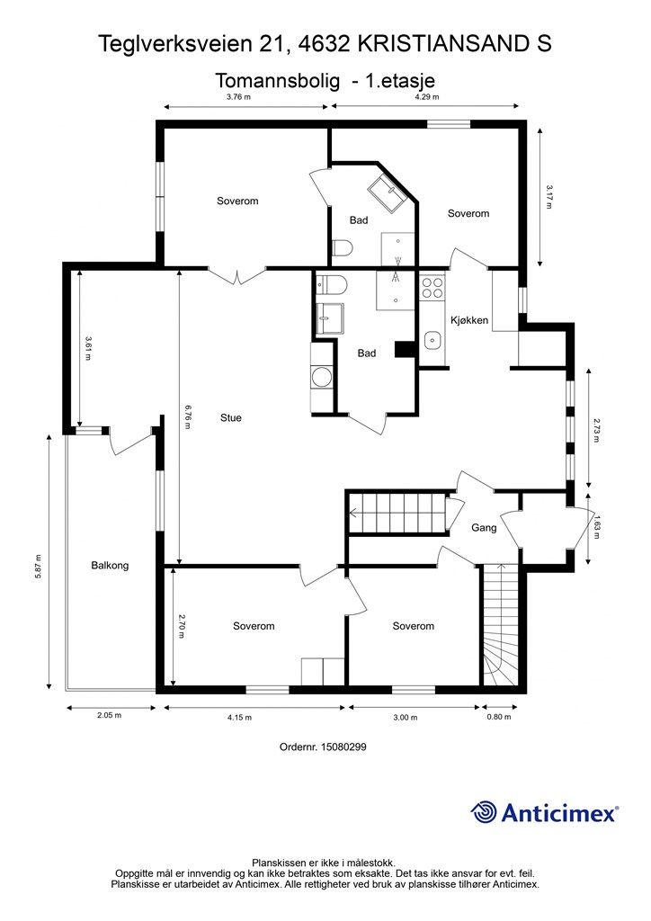 Plantegning-Tomannsbolig - 1.etasje.