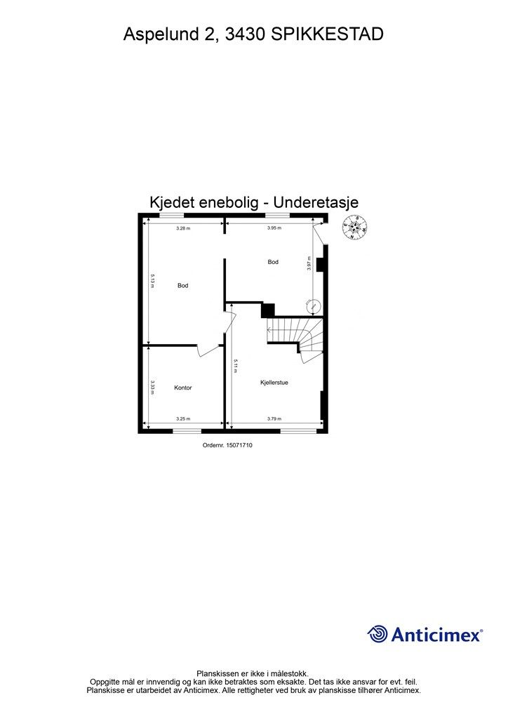 Plantegning kjelleretasje