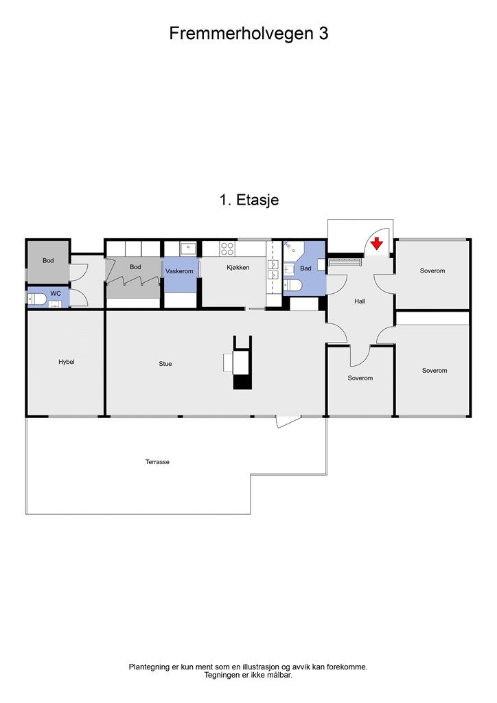 2 D plantegning 1. etasje