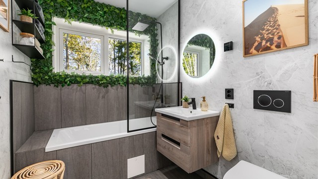Designmøbler fra Korsbakken inngår også i sokkeletasjen, hvor det i tillegg er mulighet for et behagende bad.