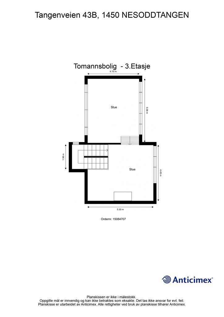 Plantegning 3.Etasje