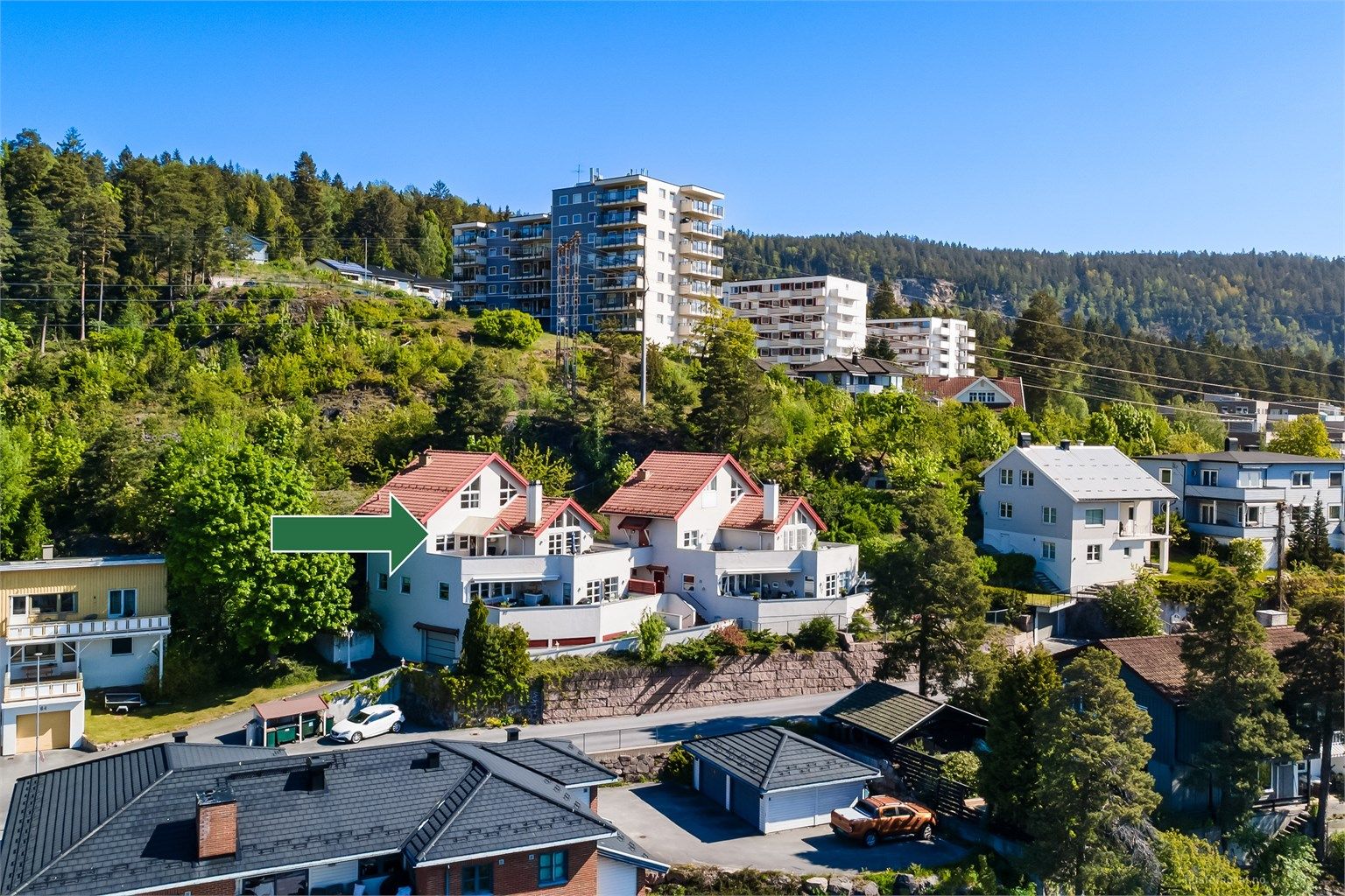 Eiendommen har en attraktiv beliggenhet i Bragernesåsen