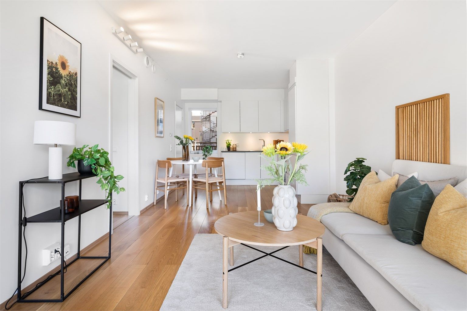 Leiligheten har vannbåren gulvvarme og balansert ventilasjon