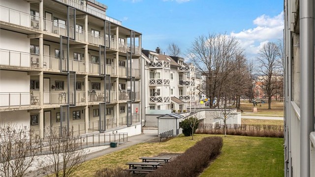 Utsikt fra balkongen.