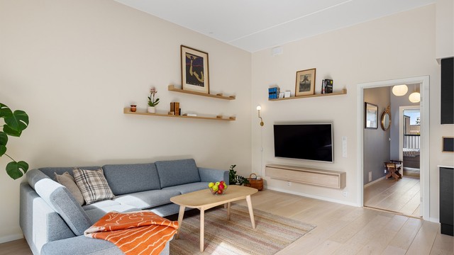 Leiligheten er utstyrt med balansert ventilasjon for et sunt og behagelig inneklima.