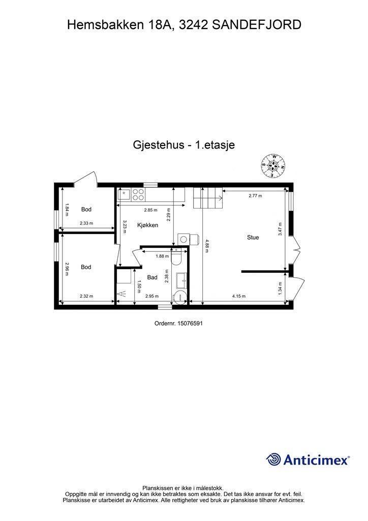 Plantegning - gjestehus/anneks