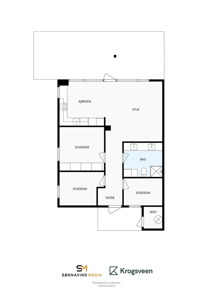 Plantegning 1. etasje.