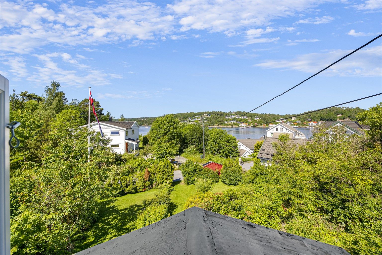 Utsikt over Kongshavn fra boligens loftsetasje.