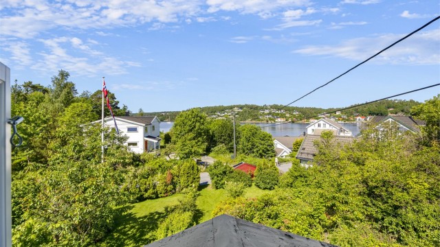 Utsikt over Kongshavn fra boligens loftsetasje.