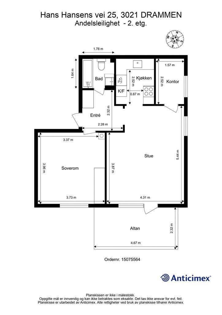 Plantegning - 2. etasje
