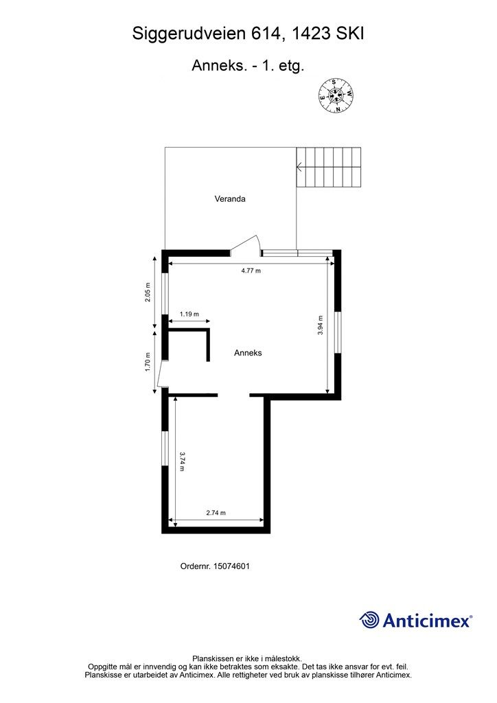 Plantegning- Anneks - 1. etasje