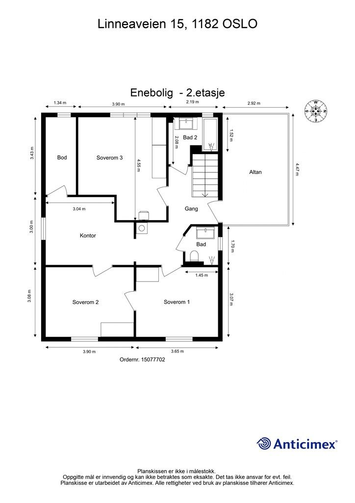 Plantegning - 2. etasje