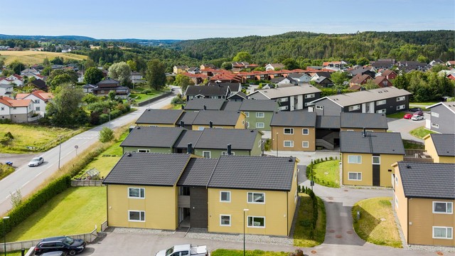 Området er barnevennlig med lite trafikk.