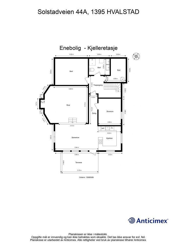 Plantegning - Kjelleretasje