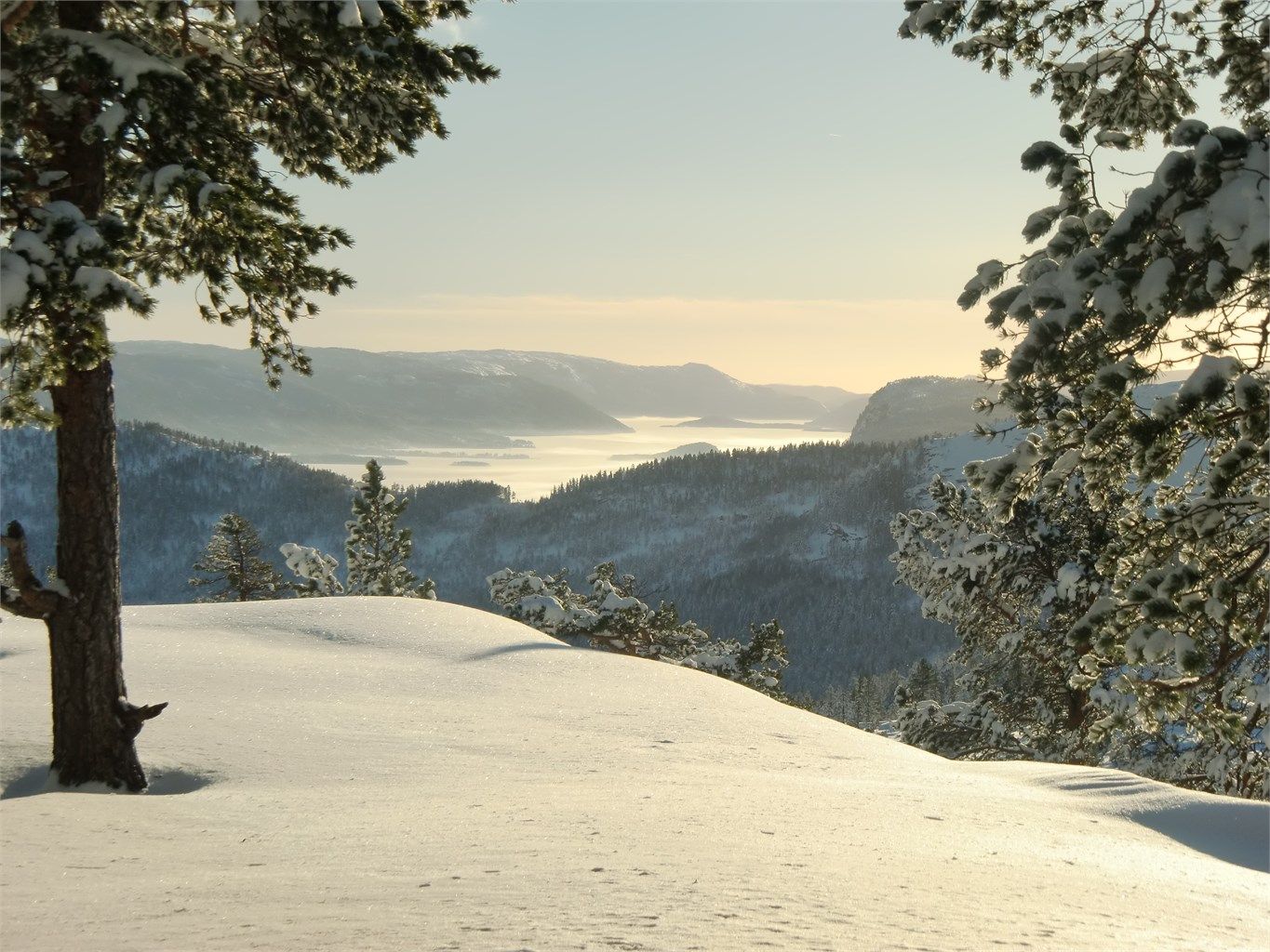 Vinterlandskap i Vrådal.