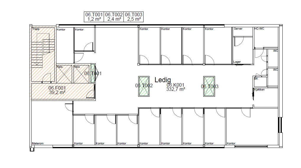 Plantegning 6 etasje 