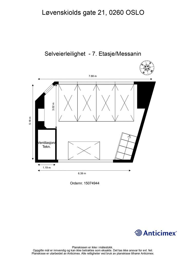 Plantegning - 7. Etasje.