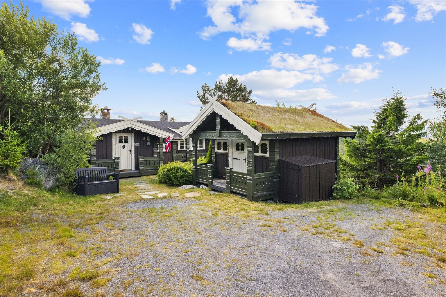 Hytta har også anneks (ikke søkt hos kommunen)