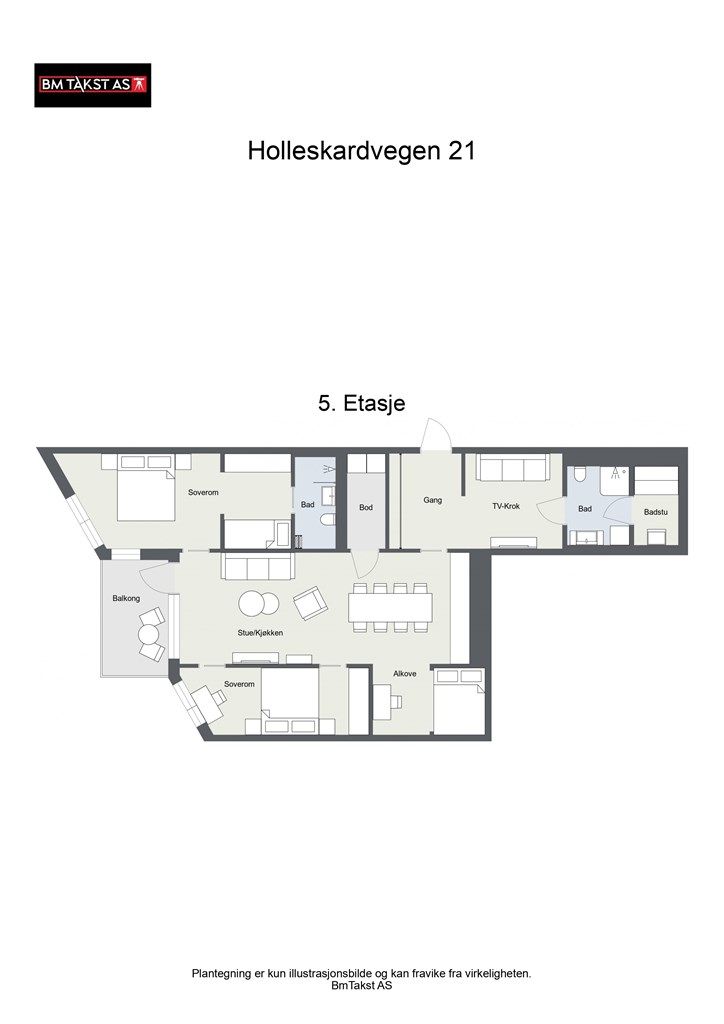 Plantegning - 5. etasje