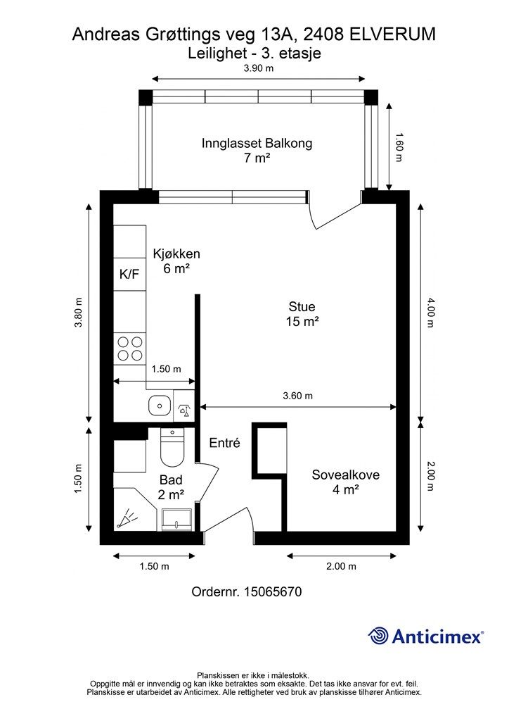 Plantegning-Leilighet - 3. etasje