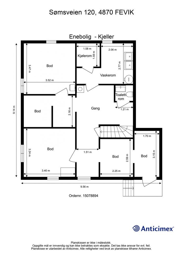 Plantegning underetasje